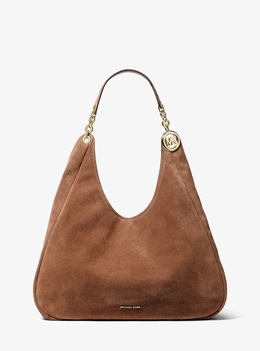 Ellie Large Suede Shoulder Bag