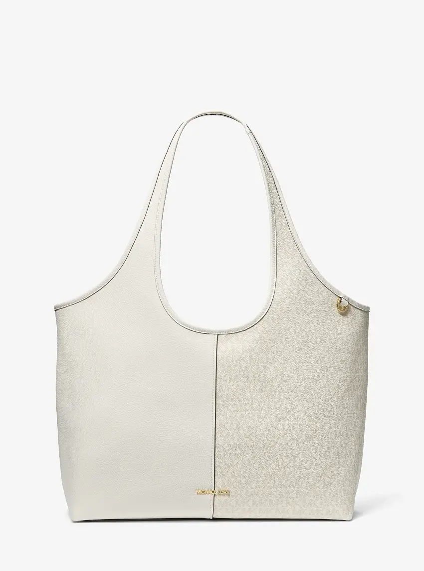 Henly Large Signature Logo and Textured Tote Bag