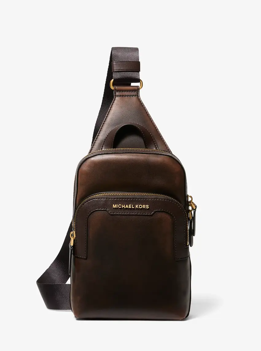 Hudson Burnished Leather Sling Bag