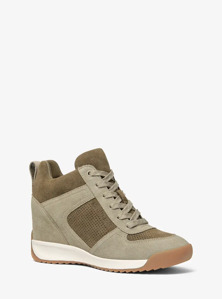 Nikko S2 Perforated Suede Wedge Trainer