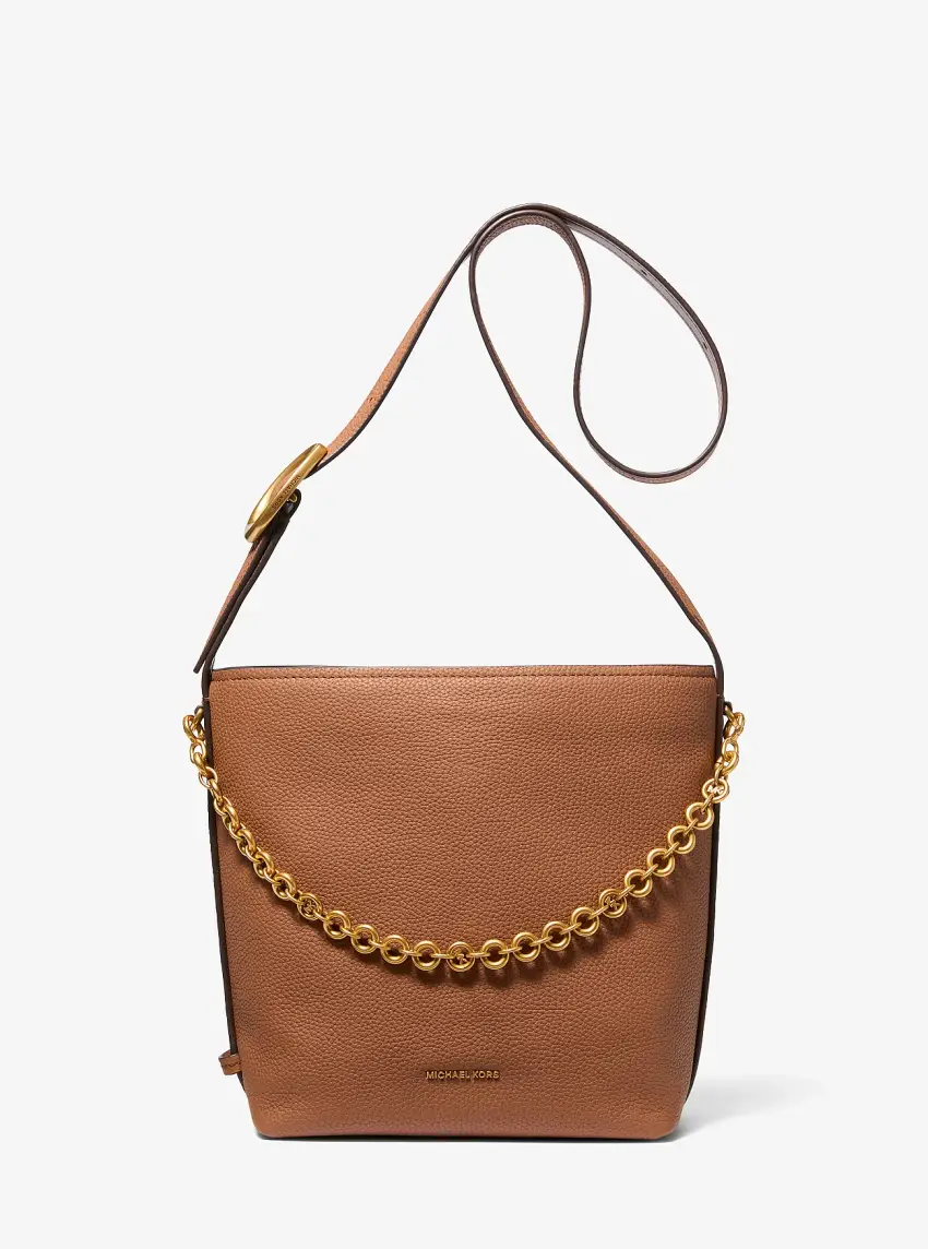 Nolita Small Pebbled Leather Bucket Tote Bag
